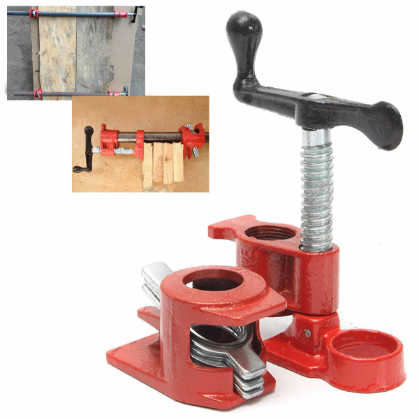 1/2inch Wood Gluing Pipe Clamp Set Heavy Duty Profesional Wood Working Cast Iron Carpenter's Clamp 14