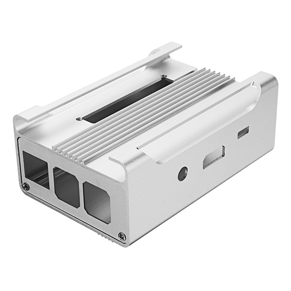 Silver Aluminum Alloy Protective Case With Cooling Fan For Raspberry Pi 3/2/B+ 12