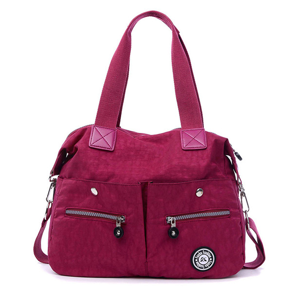 Lightweight Waterproof Handbags Multi Zipper Pockets Shoulder Bags Water Resist - US$27.36