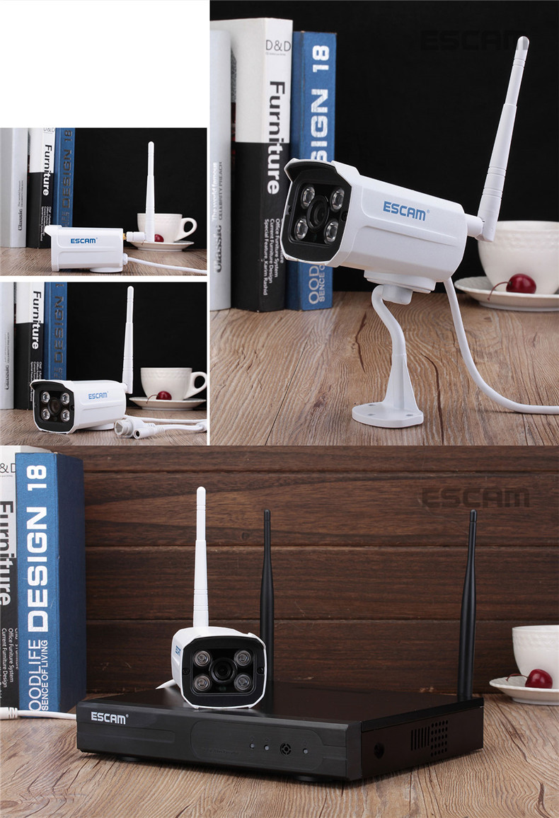 ESCAM WNK803 8CH 720P Wireless NVR Kit Outdoor IR WiFi IP Camera Surveillance Home Security System 21