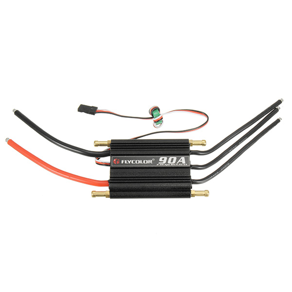 FlyColor Waterproof Brushless 90A ESC With 5.5V / 5A 2-6s BEC For RC Boat  - Photo: 1
