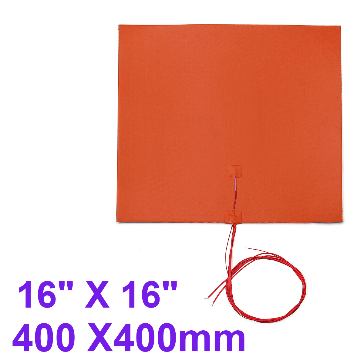 1400w 240V 400*400mm Silicone Heater Bed Pad For 3D Printer Without Hole 6