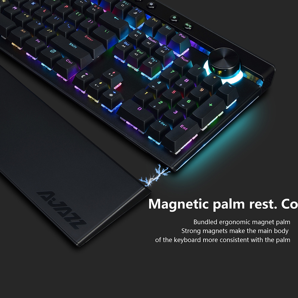 Ajazz AK45 104 Key BOX Switch RGB Mechanical Gaming Keyboard with Wrist Rest 35