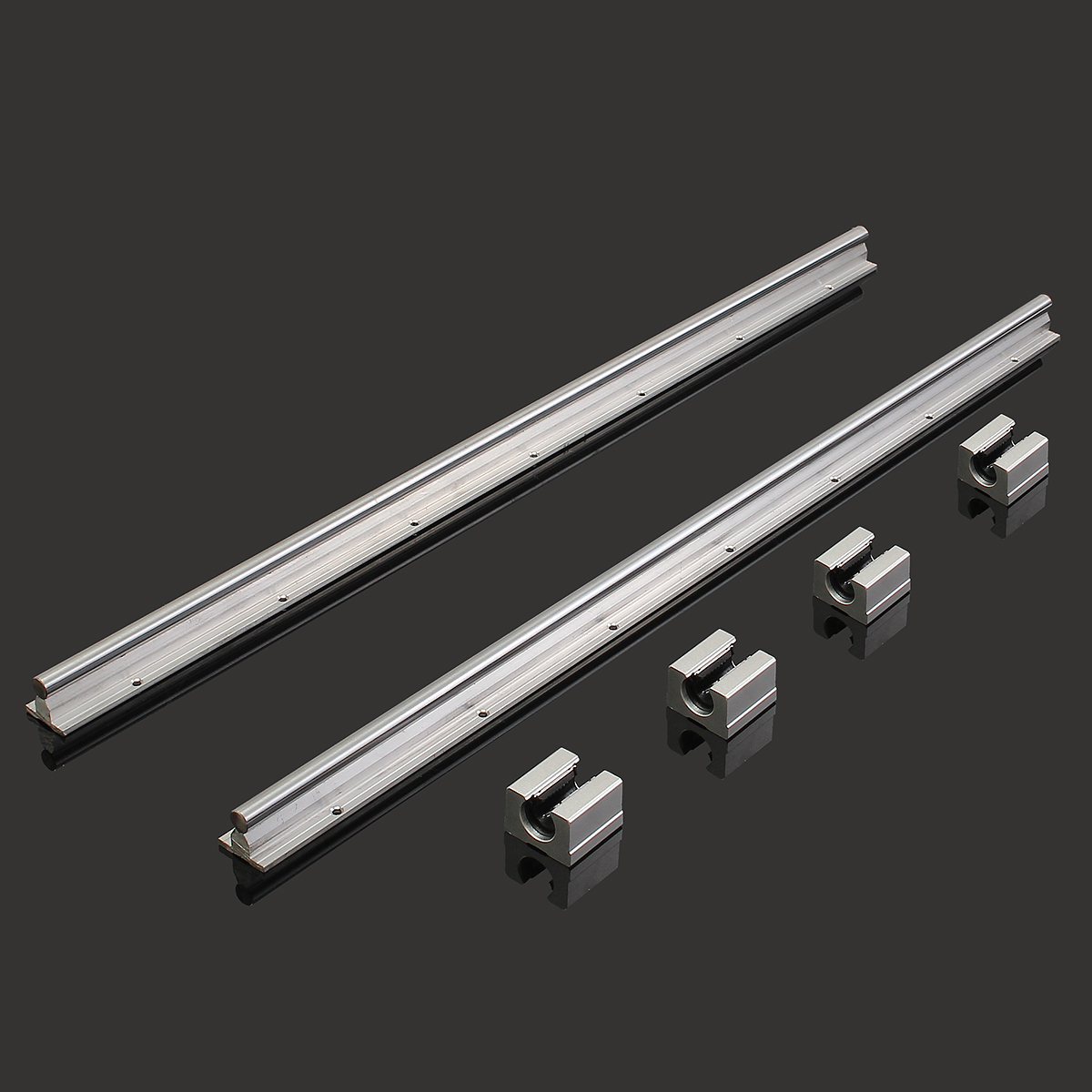 2Pcs SBR12-700mm Linear Bearing Slide Rails Linear Guide + 4Pcs SBR12UU Blocks For 3D Printer CNC 67