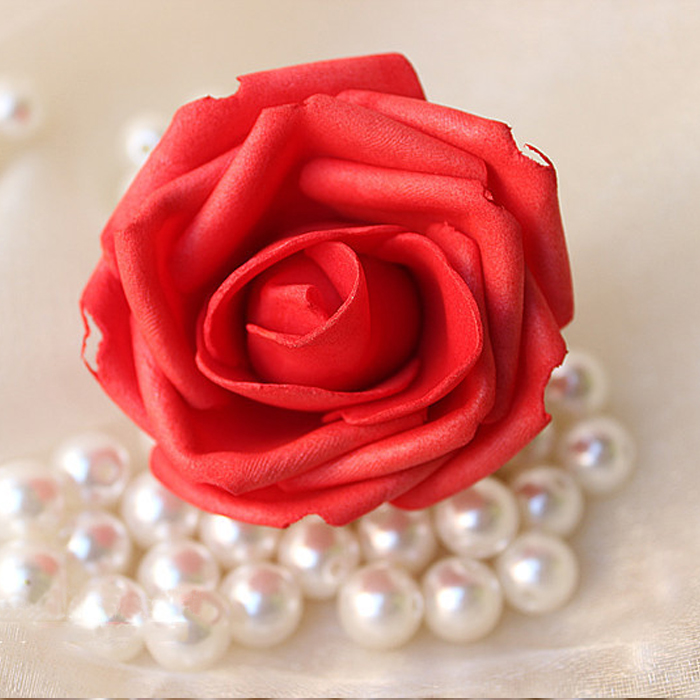 50pcs 7.5cm Mousse Artificielle Rose Bouquet Fleur Boule De Noce Décoration De La Maison