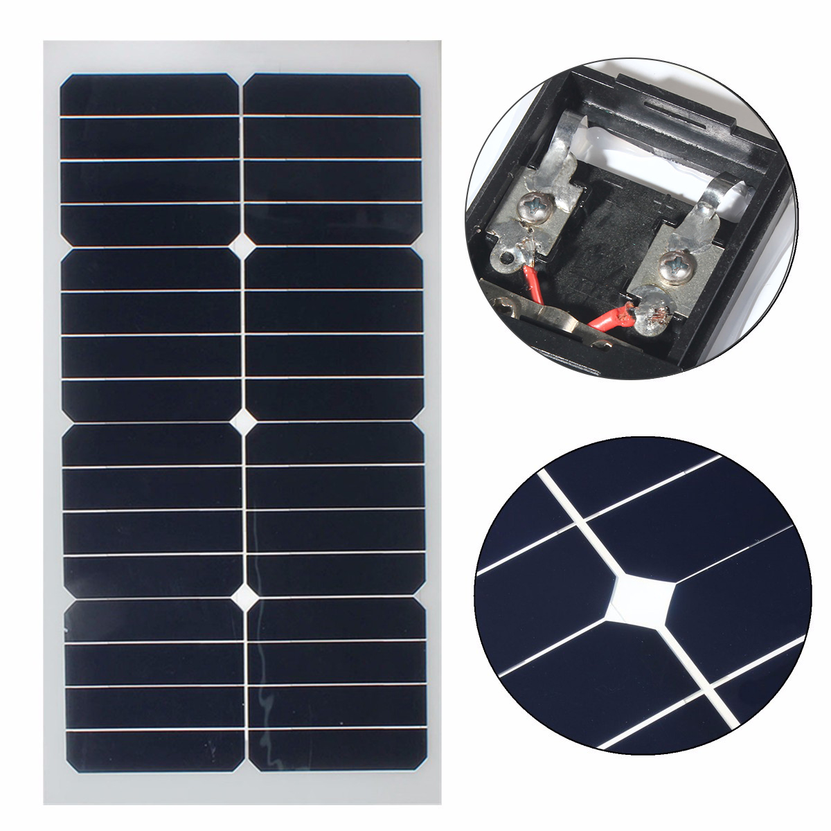 Elfeland® SS-20W 12V Mono Semi-flexible Solarpanel With Sunpower Chip For Battery Charger Boats Cara 14