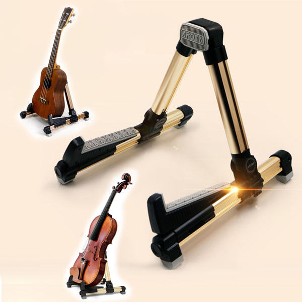 Aroma AUS-08 Foldable Metal Stand with Soft Pad For Ukulele Violin