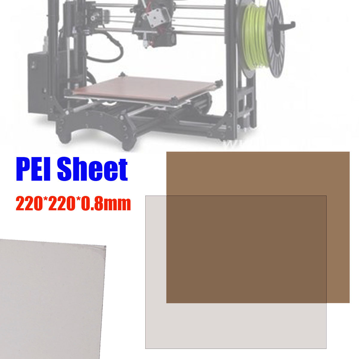 220*220*0.8mm Polyetherimide PEI Sheet For 3D Printer 5