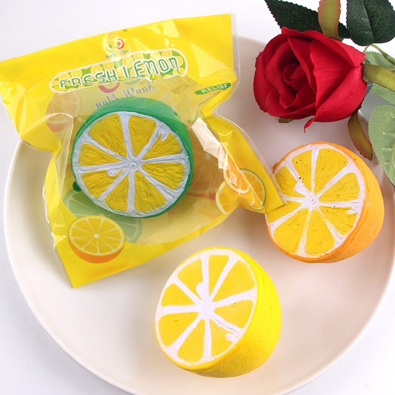 

SanQi Elan Squishy Lemon 6cm Slow Rising Original Packaging Fruit Collection Gift Decor Toy