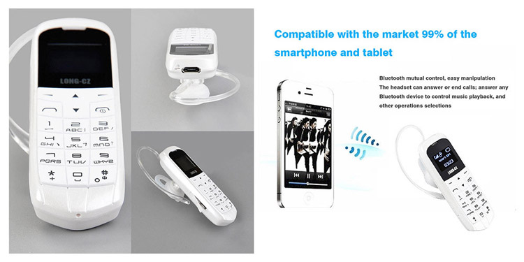 LONG-CZ J8 одиночный микро сим Bluetooth гарнитура мини сотовый телефон