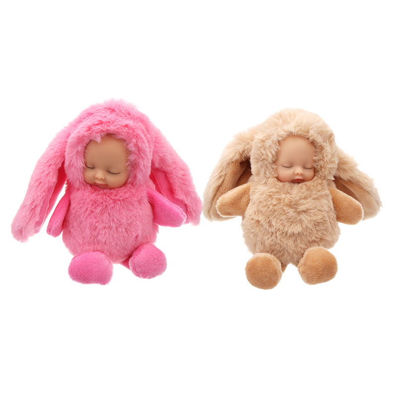 15cm Cute Plush Sleeping Baby Doll Newborn Calm Dolls Soft Bunny Bear –  Electronic Pro