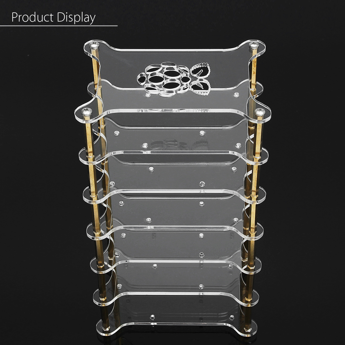Clear Acrylic 6 Layer Cluster Case Shelf Stack For Raspberry Pi 3/2 B and B+ 7