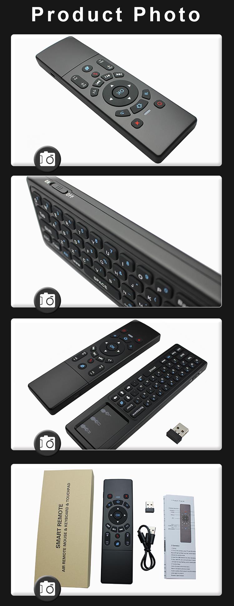 T6 2.4G Wireless Air Mouse Keyboard With Touchpad IR Learning For Android TV Box/Xbox/PC/Smart TV 6