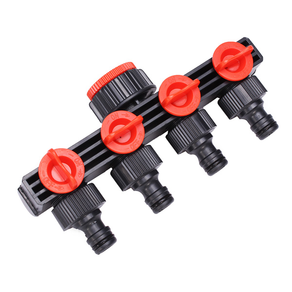 
1/2 Inch 4 Way Water Hose Tap Thread Quick Connector 