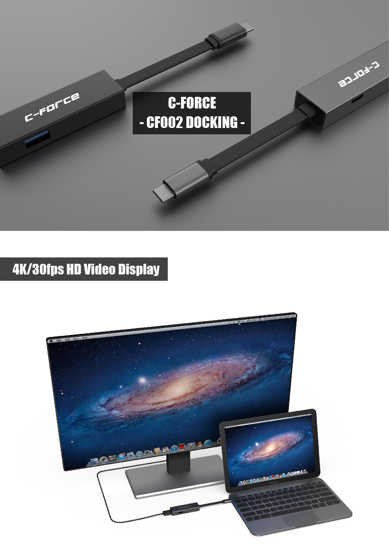 C-FORCE CF002 Type-C to Type-C PD Charging USB 3.1 4K Display Hub Docking for Nintendo Switch 44