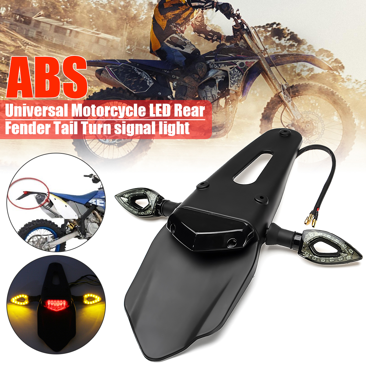 motorcycle led fender tail turn signal light