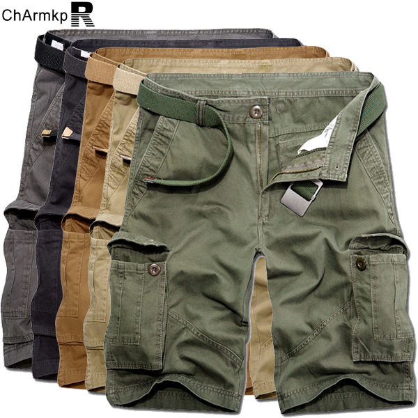 ChArmkpR Mens Big Pockets Cotton Cargo Shorts Size 30-46