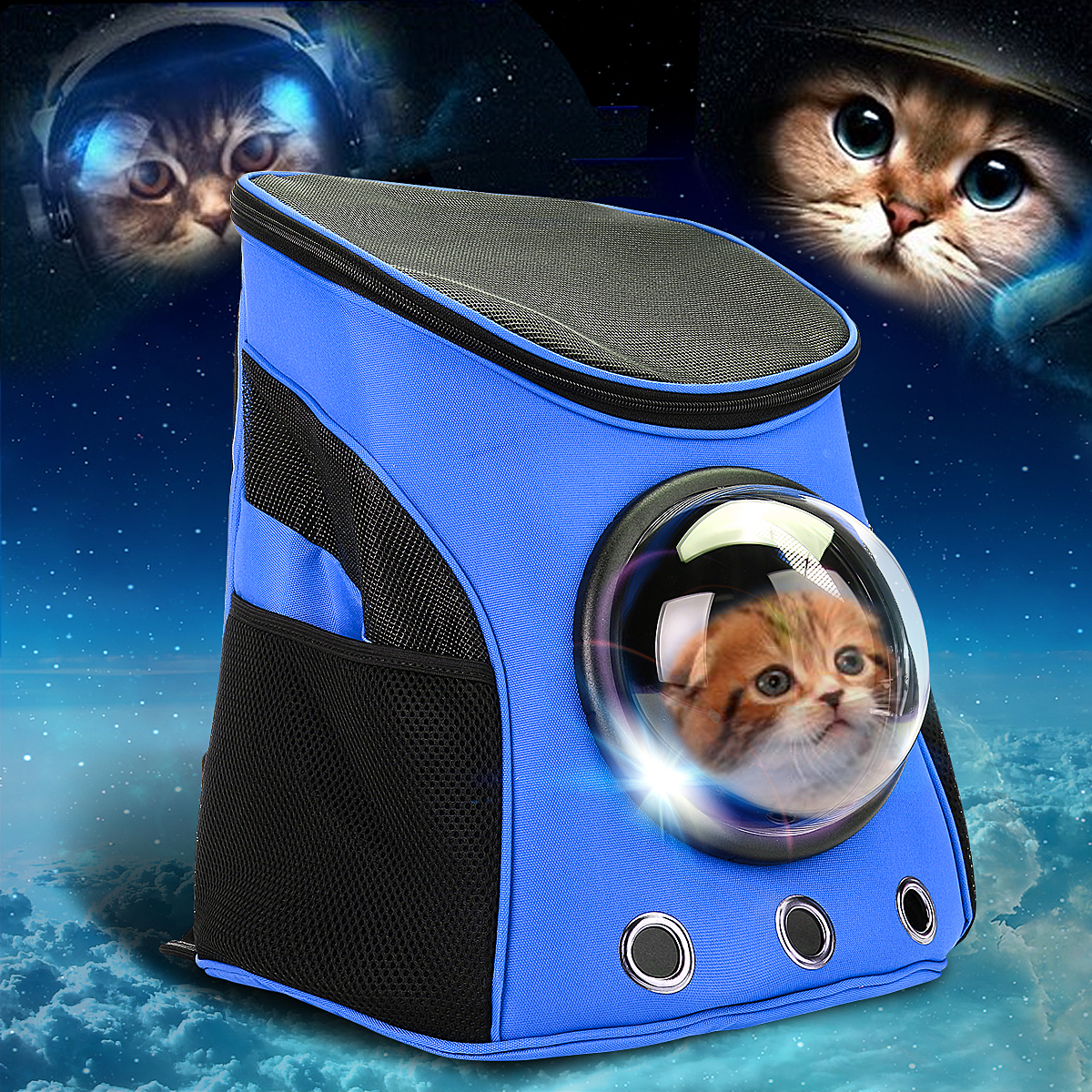 Breathable Astronaut Pet Cat Puppy Carrier Travel Bag Space Capsule Backpack Bag 12