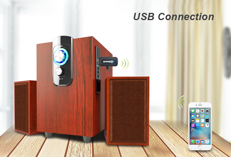 USB 3.5mm Audio Dual Output Bluetooth V4.0 A2DP Audio Receiver Adapter 10