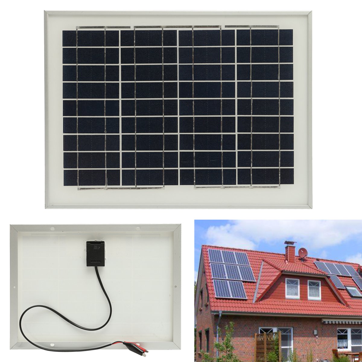 18V 10W Solar Panel For Outdoor Fountain Pond Pool Garden Submersible Water Pump With Crocodile Thre 11