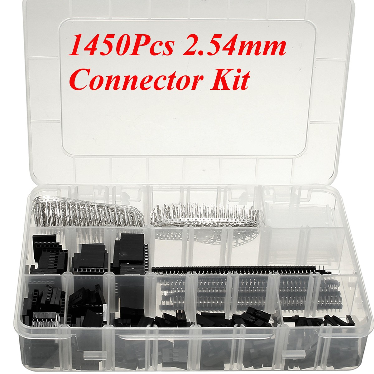 Geekcreit® 1450pcs 2.54mm Male Female Dupont Wire Jumper With Pin Header Connector Housing Kit 8