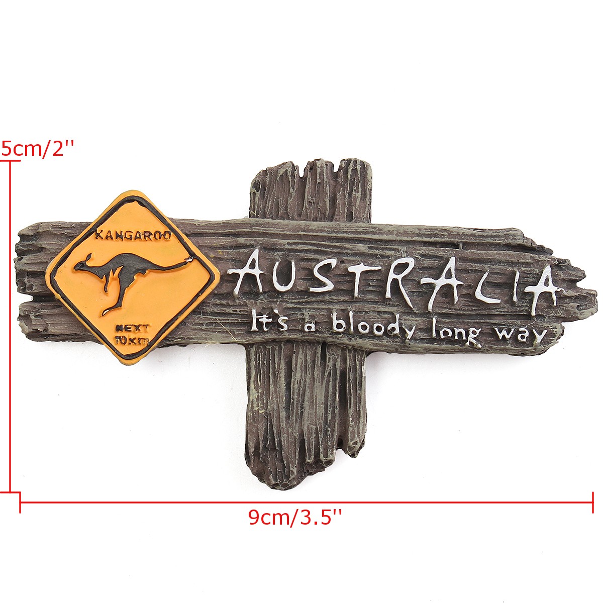 Bloody Long Way Australia Kangaroo Resin Souvenir 3D Fridge Magnet - Photo: 4