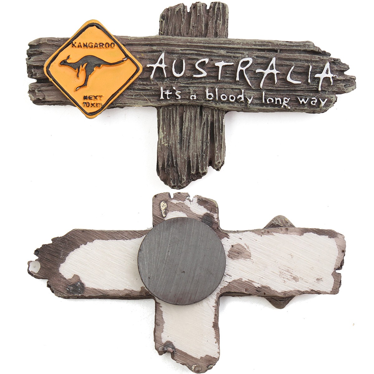 Bloody Long Way Australia Kangaroo Resin Souvenir 3D Fridge Magnet - Photo: 3