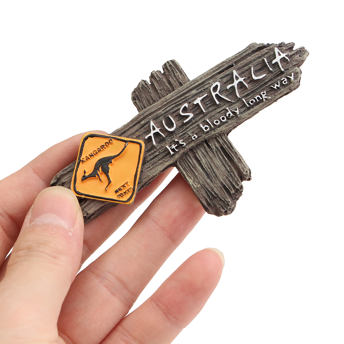 Bloody Long Way Australia Kangaroo Resin Souvenir 3D Fridge Magnet - Photo: 2