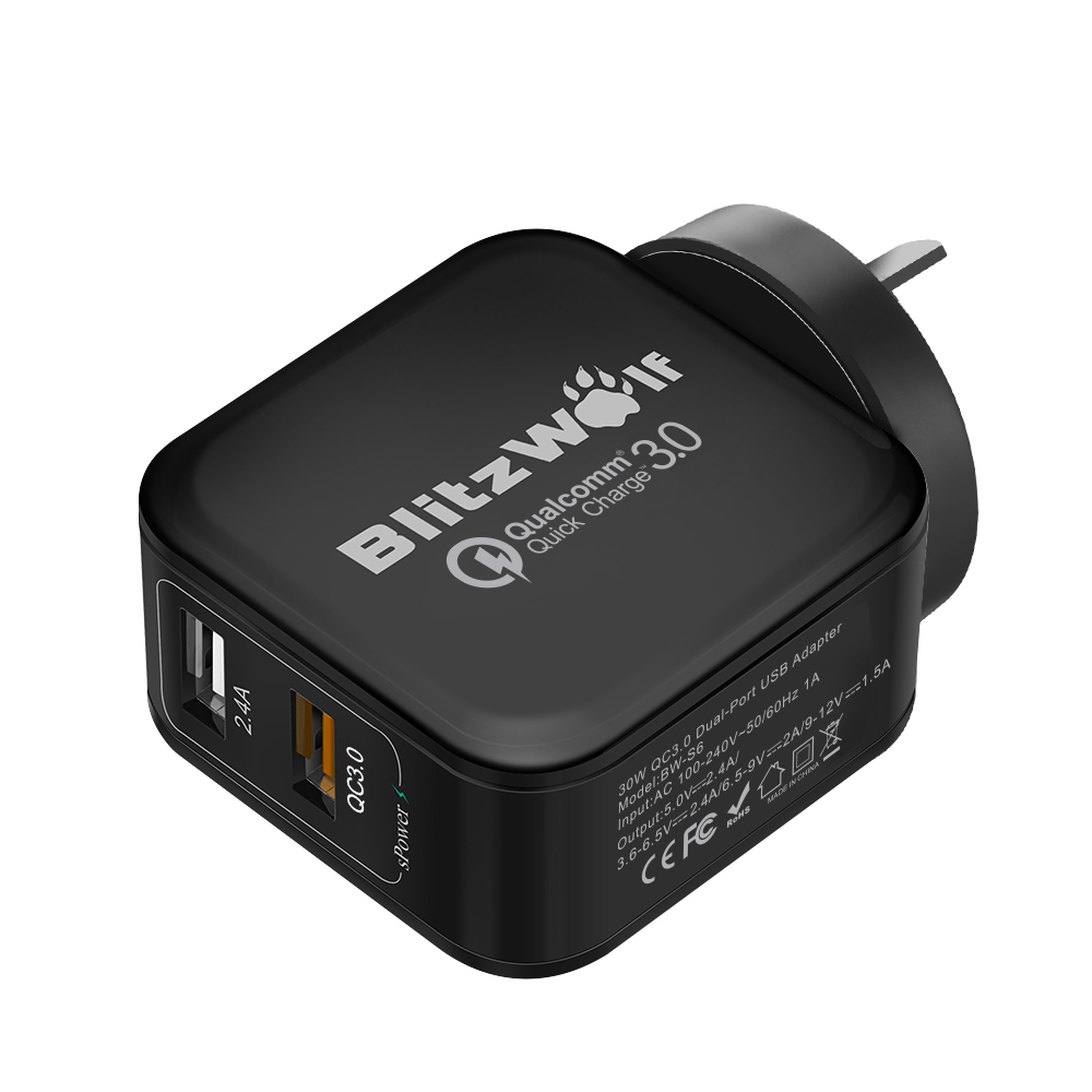BlitzWolf BW-S6 Dual USB Charger AU Adapter