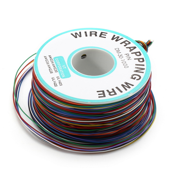 200m 0.55mm 8 Color Circuit Board Single-Core Tinned Copper Electronic Wire Fly Wire Jumper Cable Dupont Wire 9