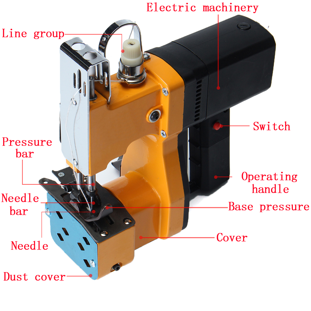 220V Portable Electric Sewing Machine Seal Ring Machines Industrial Cloth Tools 10