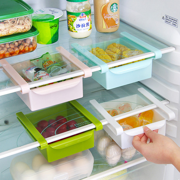 Plastic Kitchen Refrigerator Storage Rack Freezer Shelf Holder