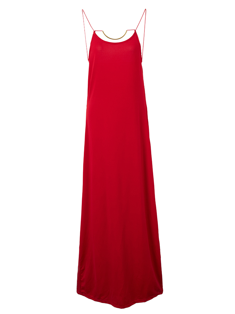 Sexy Women Strap Backless Solid Party Evening Gown Maxi Dress