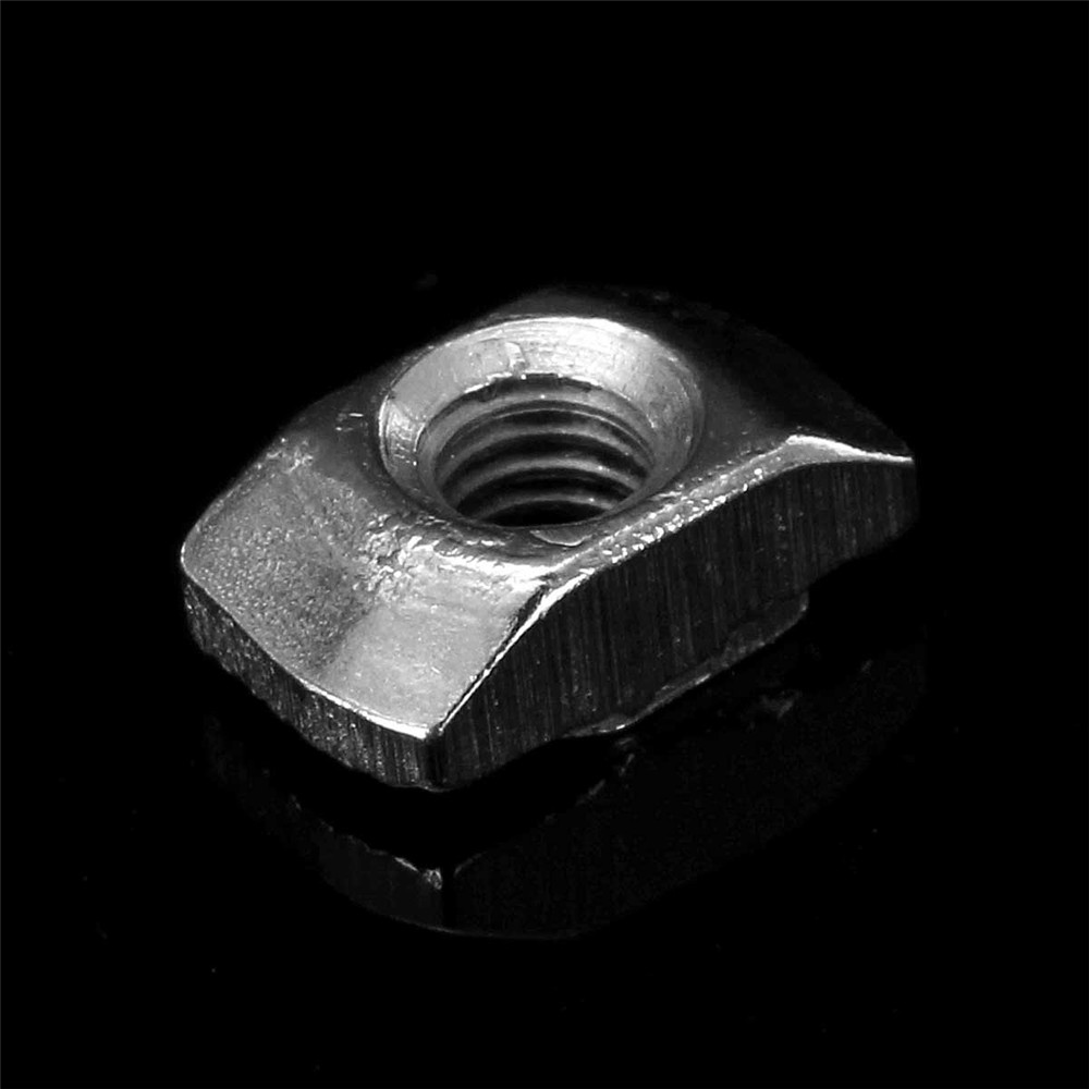 Drillpro 100pcs M5 Hammer Nut Nickel Plated Carbon Steel Aluminum Connector T Fastener Sliding Nut 13