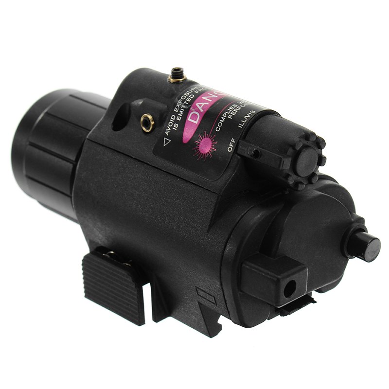 Red Laser Sight Dot Scope 3W LED Flashlight Combo Tactical Picatinny 20mm Rail Mount 15