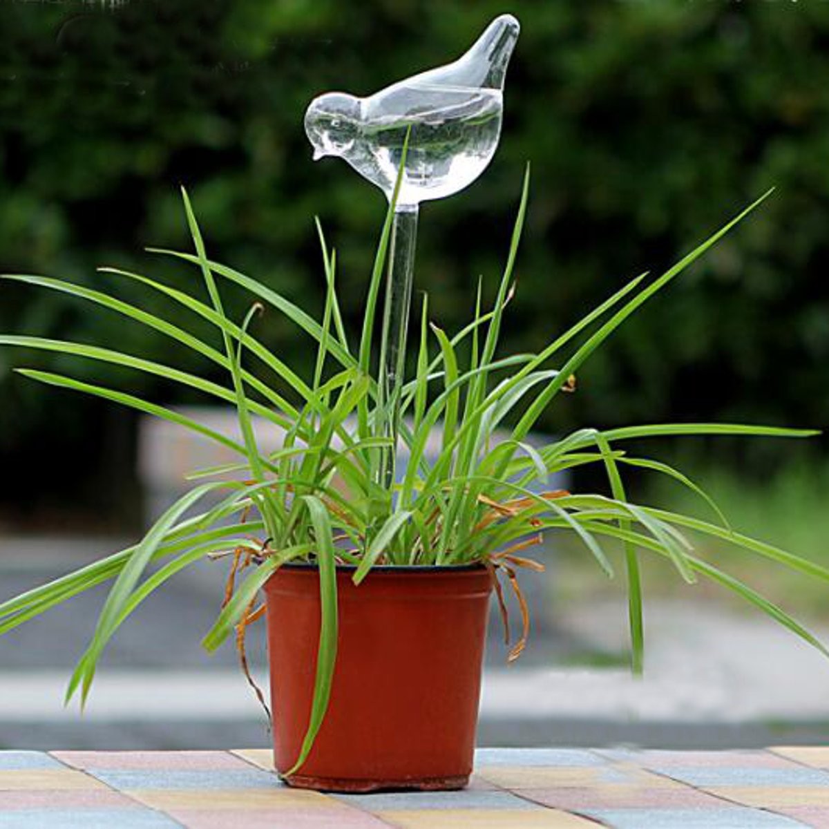 Bird Shaped Glass Plant Flower Holiday Watering Spike Stake Water Feeder - Photo: 2