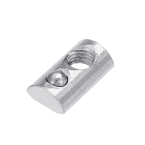 Machifit 10pcs 20M5 Spring Nut for 2020 Aluminum Profile Round Roll T Slot Elastic Nut Aluminum Conn