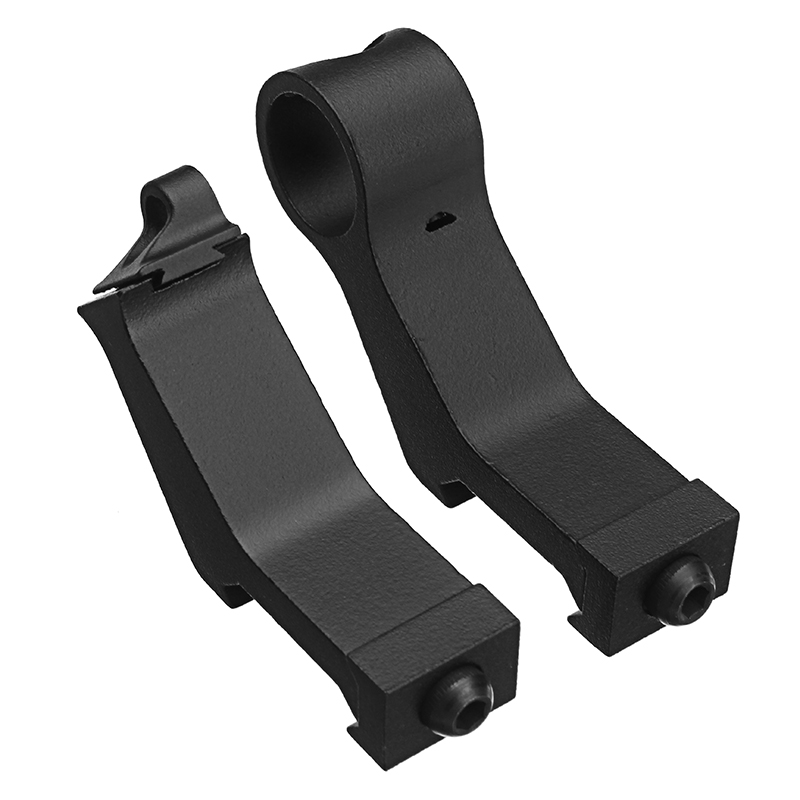 45 Degree Tactical Iron Sights Rear Front Sight Mount Set for Weaver Picatinny Rails 9