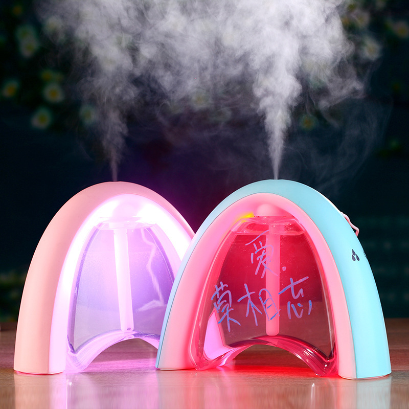 Mini Gift USB Humidifier With Message Board LED Light Ultrasonic DC5V 400ml Air Atomizer 10
