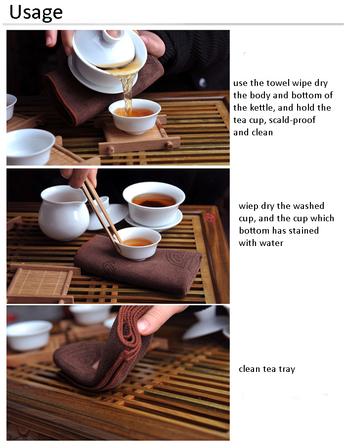 Superfine Fiber Tea Towel Super Water Absorption Tea Towel Kungfu Tea Accessaries