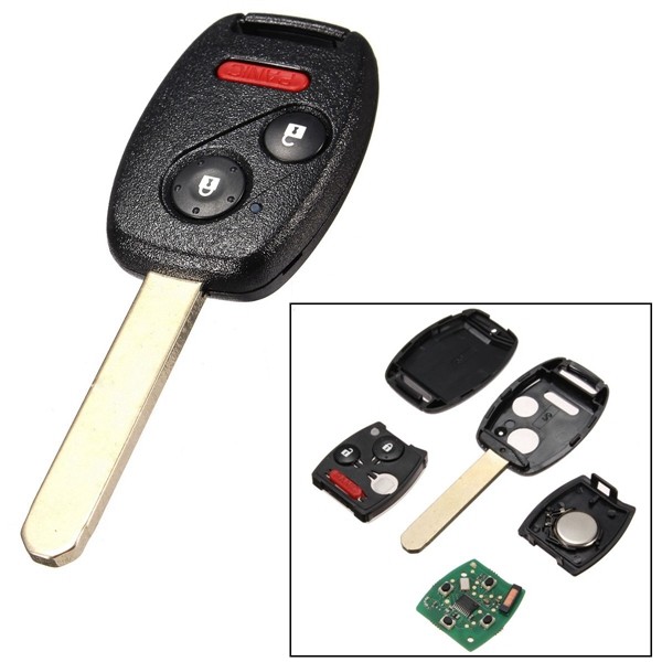3 Button Uncut Key Keyless Entry Car Remote Transmitter Fob For Honda MLBHLIK-1T