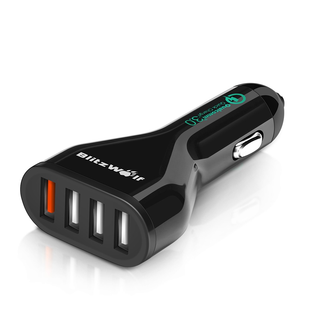 
BlitzWolf® Car Charger Quick Charge 3.0 Tech Compatible with QC2.0 and 2.4A Micro USB Cable 