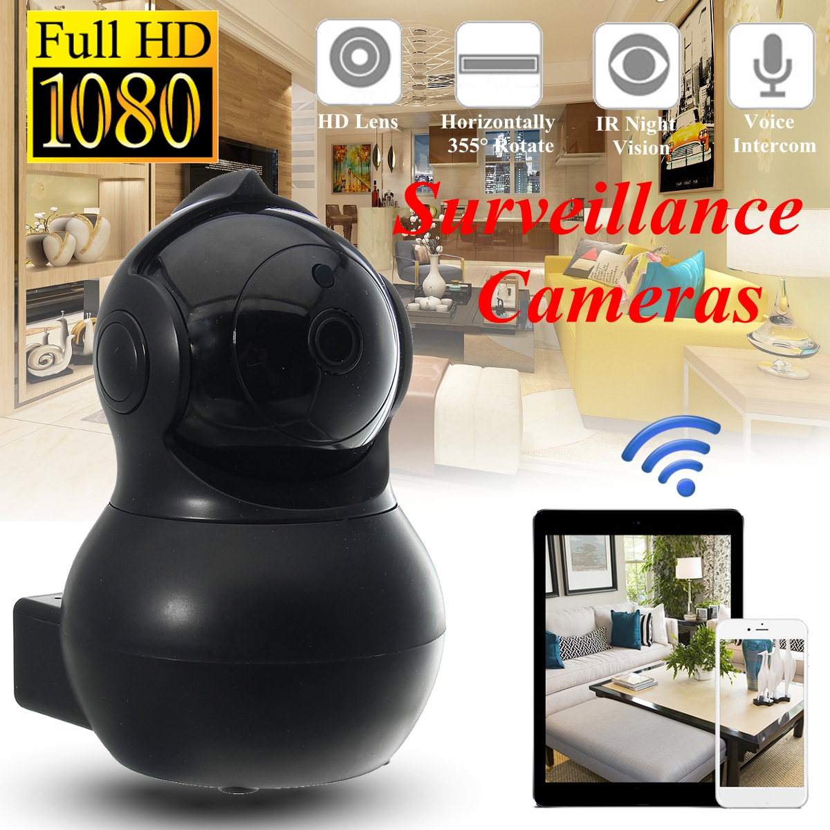 Q8 Home Security 1080P HD IP Camrea Wireless Smart WI-FI Audio CCTV Camera Webcam 13