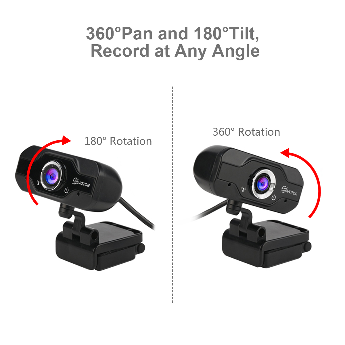 EIVOTOR 1080P HD CMOS Sensor Webcam Adjustable Angle Computer Camera 41