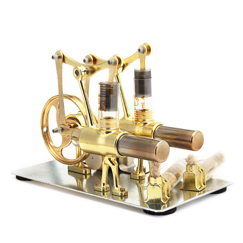 STEM Mini Hot Air Stirling Engine Generator Double Cylinder Engine Model 16