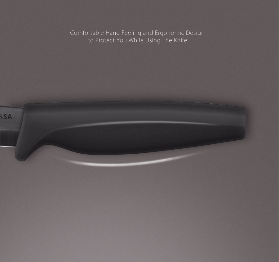 KCASA KC-Kf6 5 шт черный клинок Керамический нож Набор с держателем Многофункциональный Овощечистка Slicer Chef