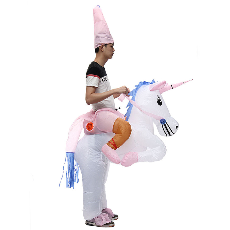

Horse Rider Inflatable Costume Carnival Party Fancy Animal Clothing For Adults Free Shipping