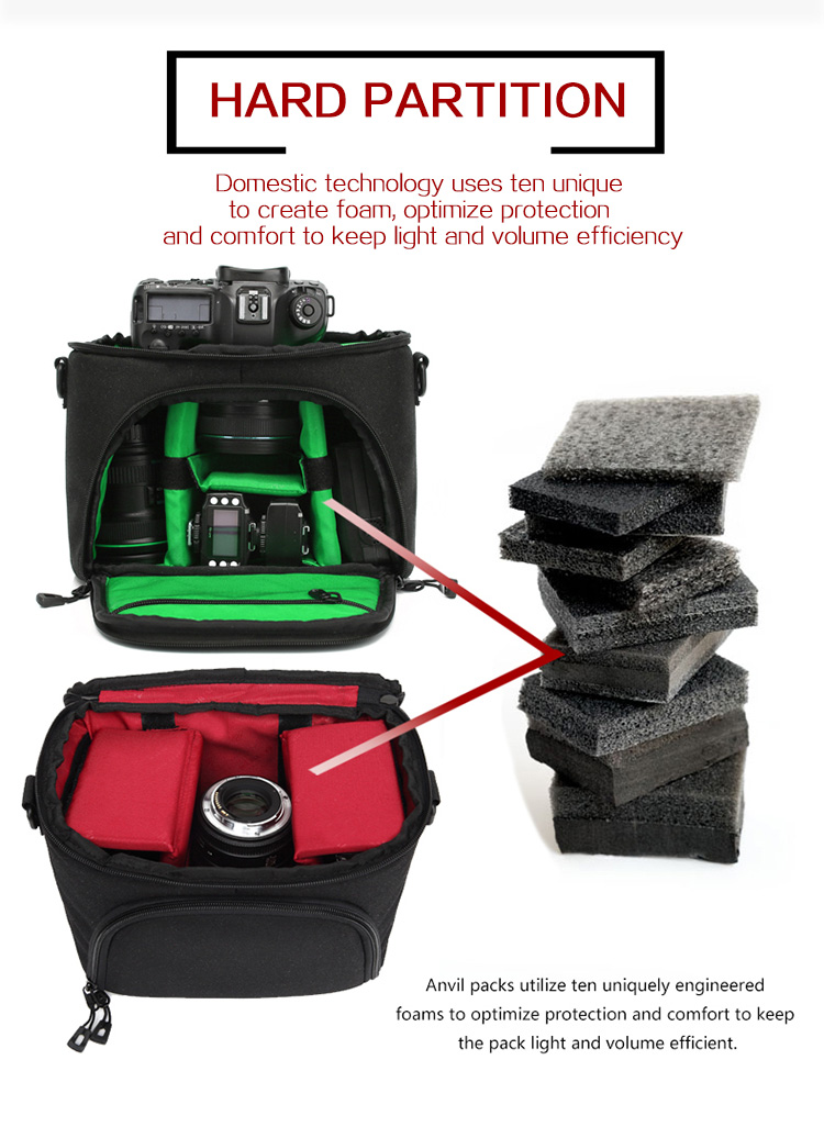 HUWANG 8017 Large Capacity 2 in 1 DSLR Camera Bag Shoulder Padded Waterproof Backpack 12