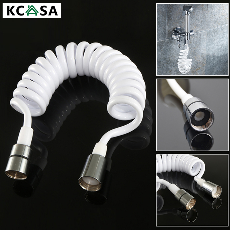 KCASA 1.8m PVC Spring Flexible Retractable Shower Hose