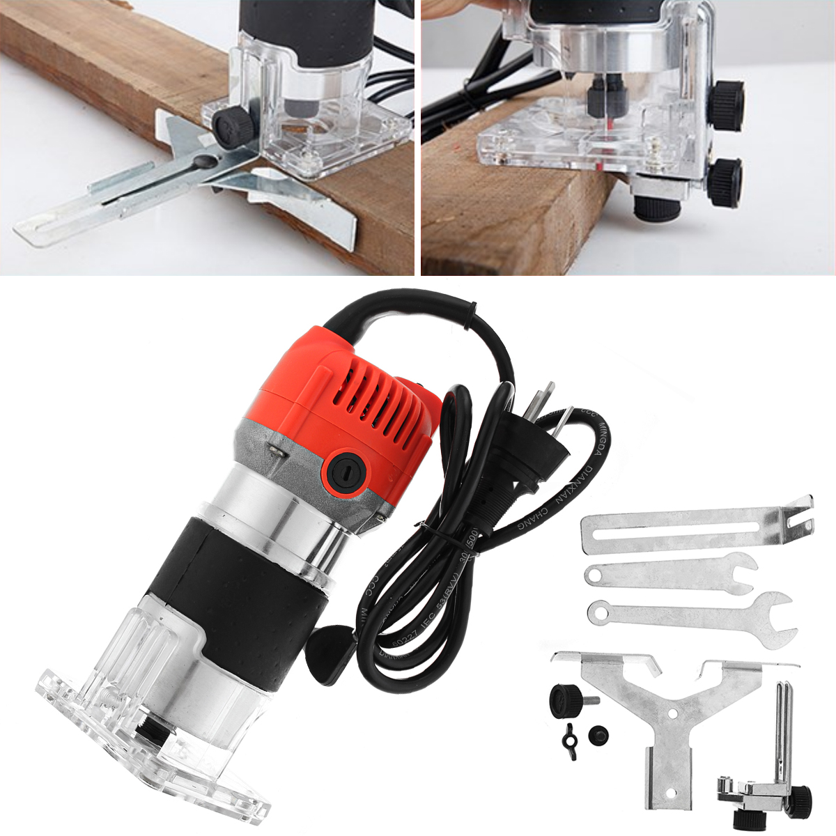 Raitool™ 800W 30000RPM Variable Speed Electric Hand Trimmer Wood Laminate Palm Router 11